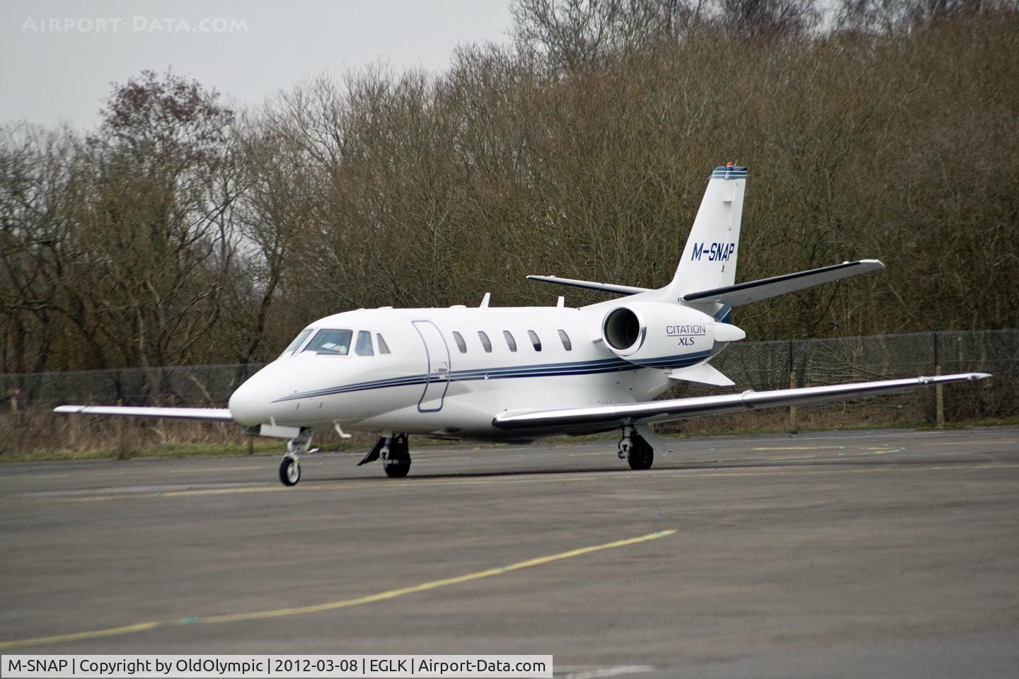M-SNAP, 2008 Cessna 560XL Citation XLS C/N 560-5770, arriving for 10 minute turnround