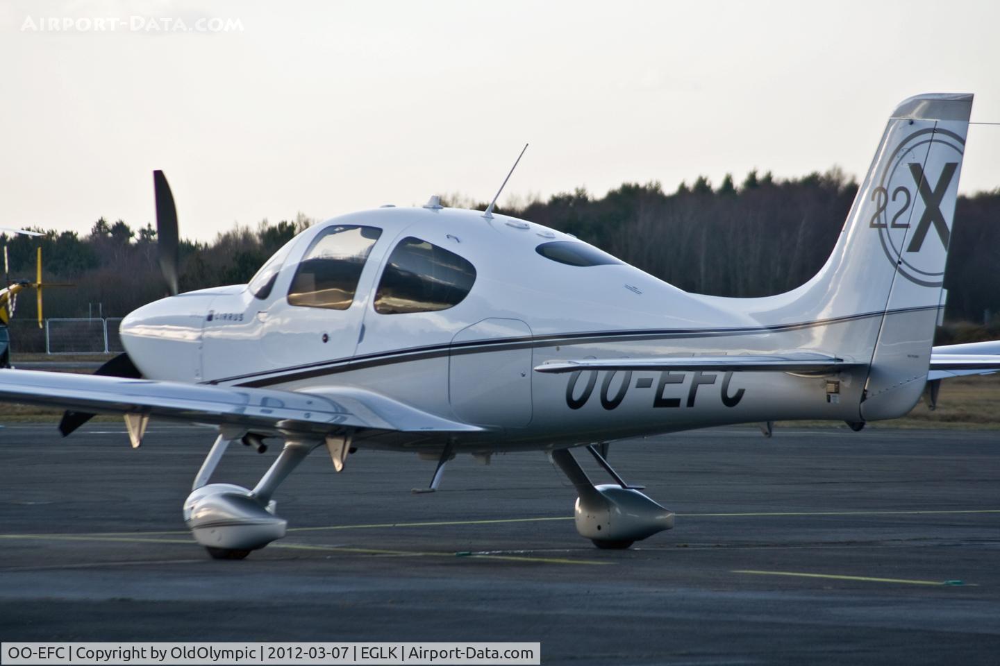 OO-EFC, Cirrus SR22X C/N 3486, Parked on arrival