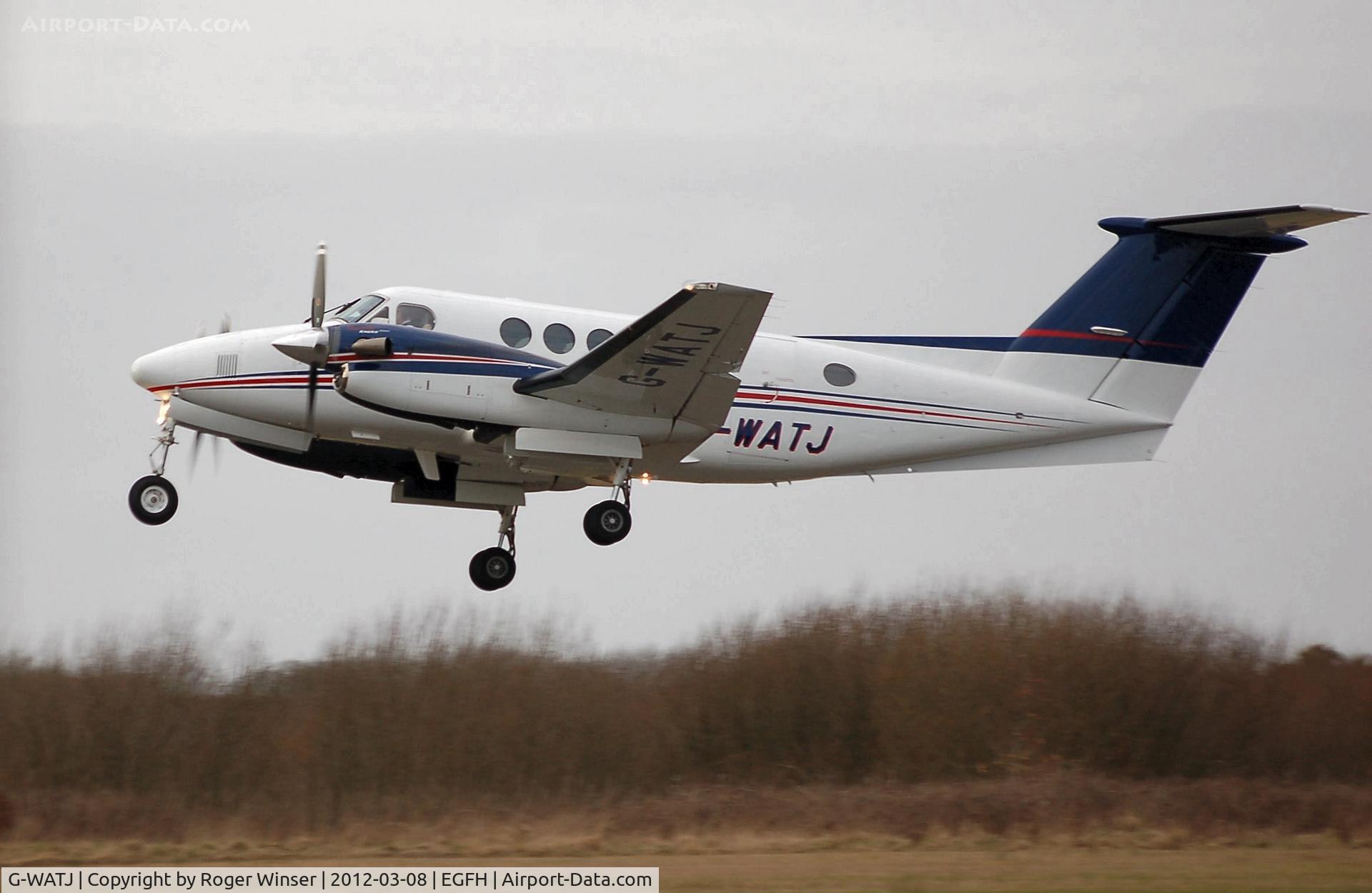 G-WATJ, 2007 Hawker Beechcraft B200GT King Air C/N BY-14, Visiting Beech B200GT Super King Air of Saxonhenge Ltd. De-registered 25 July 2012.