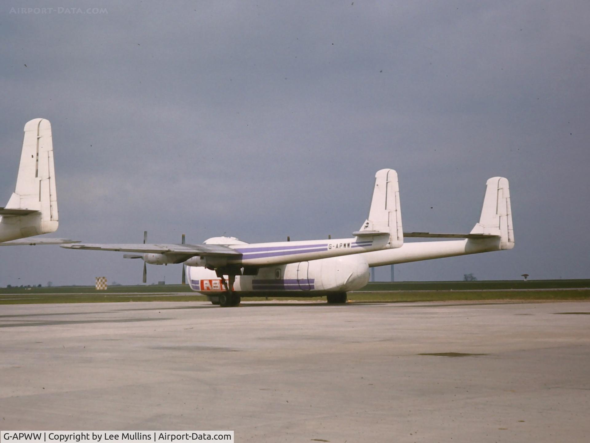 G-APWW, 1960 Armstrong Whitworth AW650 Argosy 101 C/N 6656, ABC at East Midlands C1972