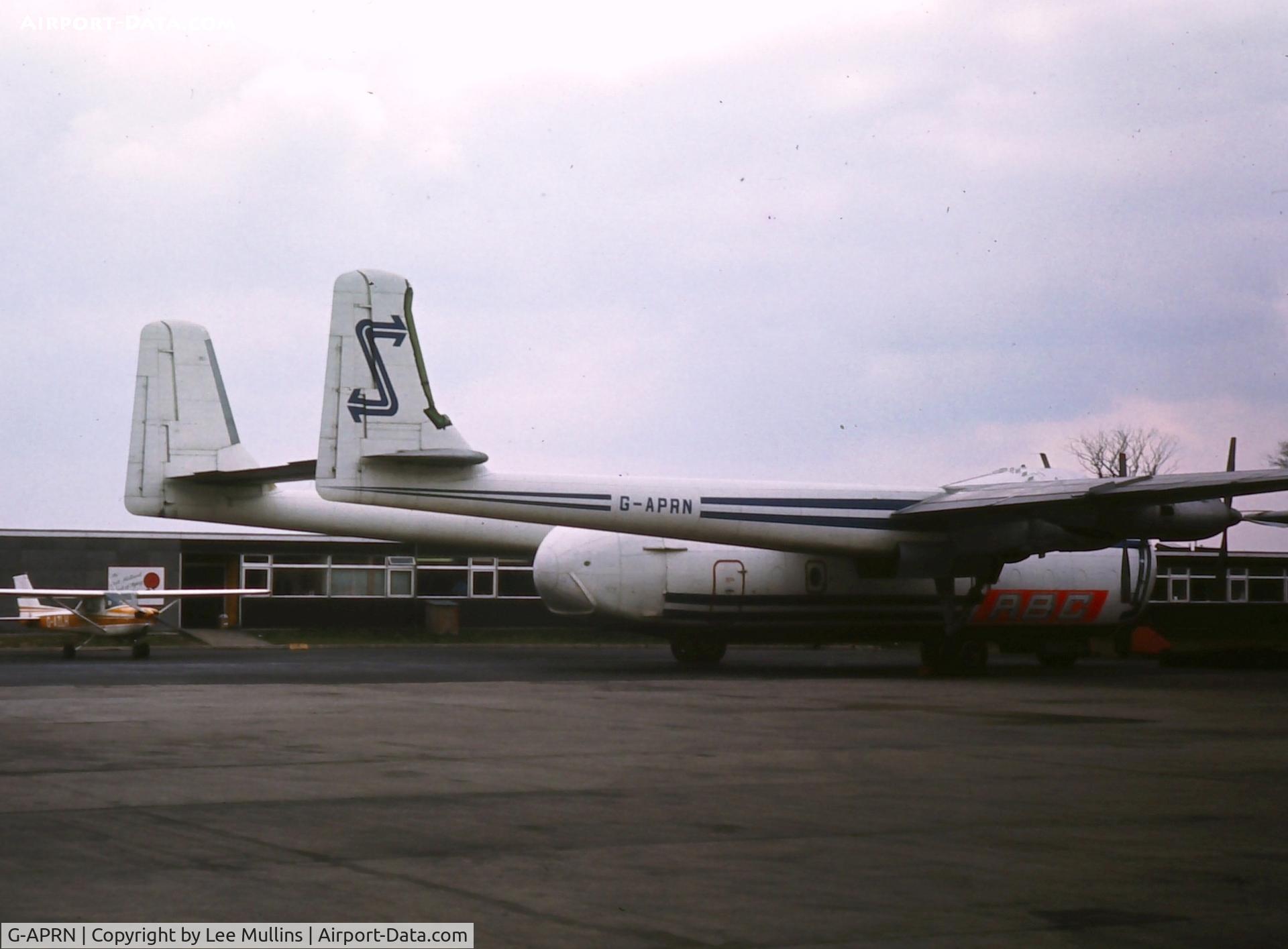 G-APRN, 1959 Armstrong Whitworth AW650 Argosy 101 C/N 6654, Sagittair/ABC at East Midlands C1972
