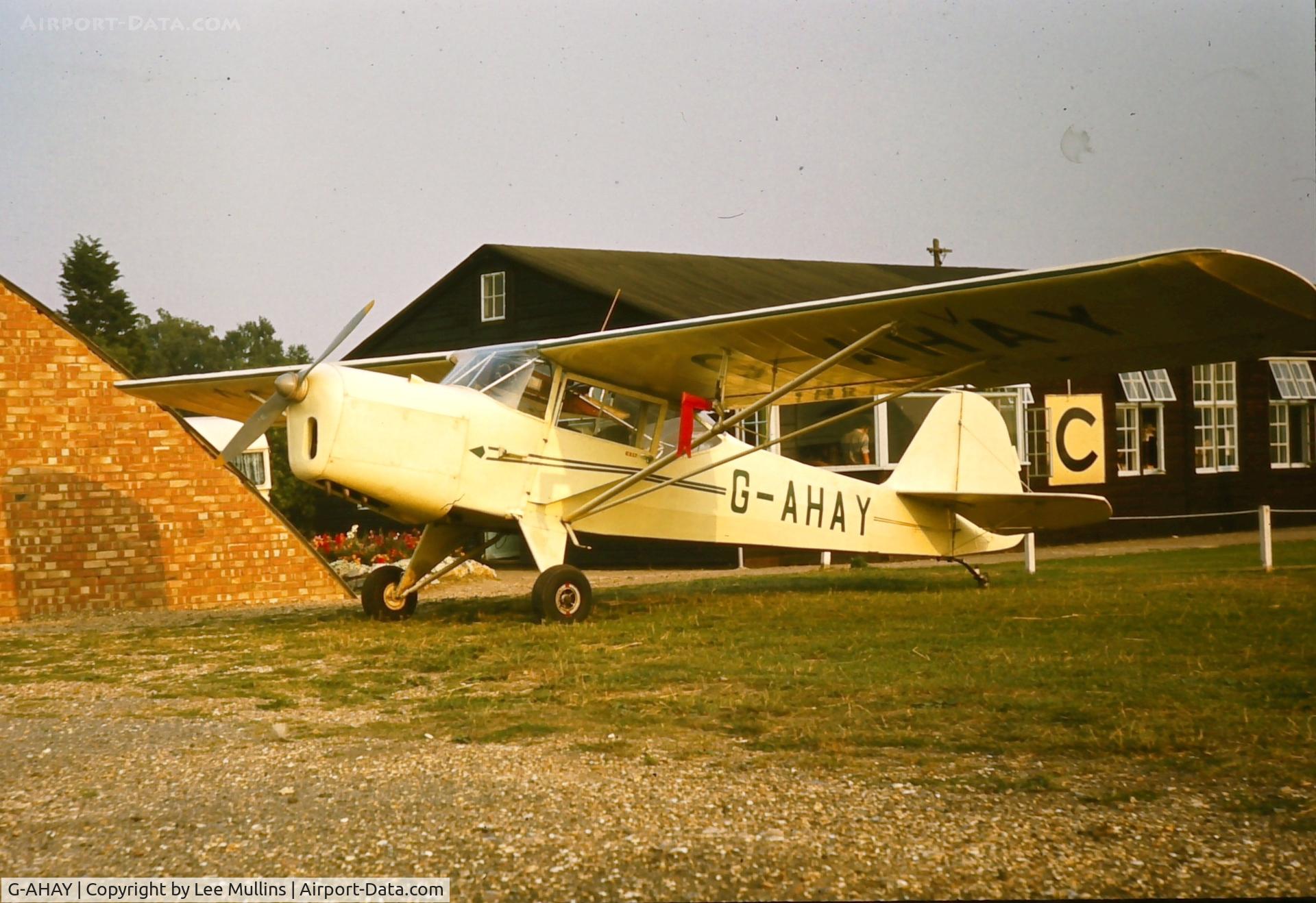G-AHAY, 1946 Auster J-1 Autocrat C/N 1956, Westland Aircraft Flying Club at White Waltham C1972