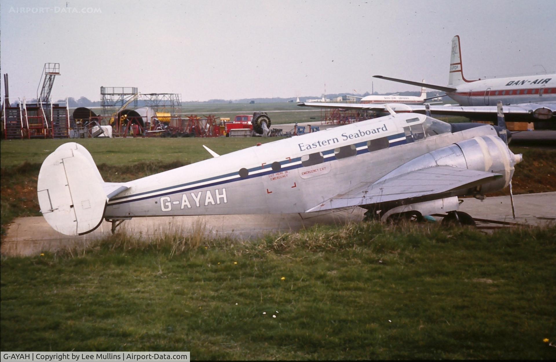 G-AYAH, 1952 Beech D18S (Mk.3TM) C/N CA-159 (A-759), Eastern Seaboard at Lasham C1972