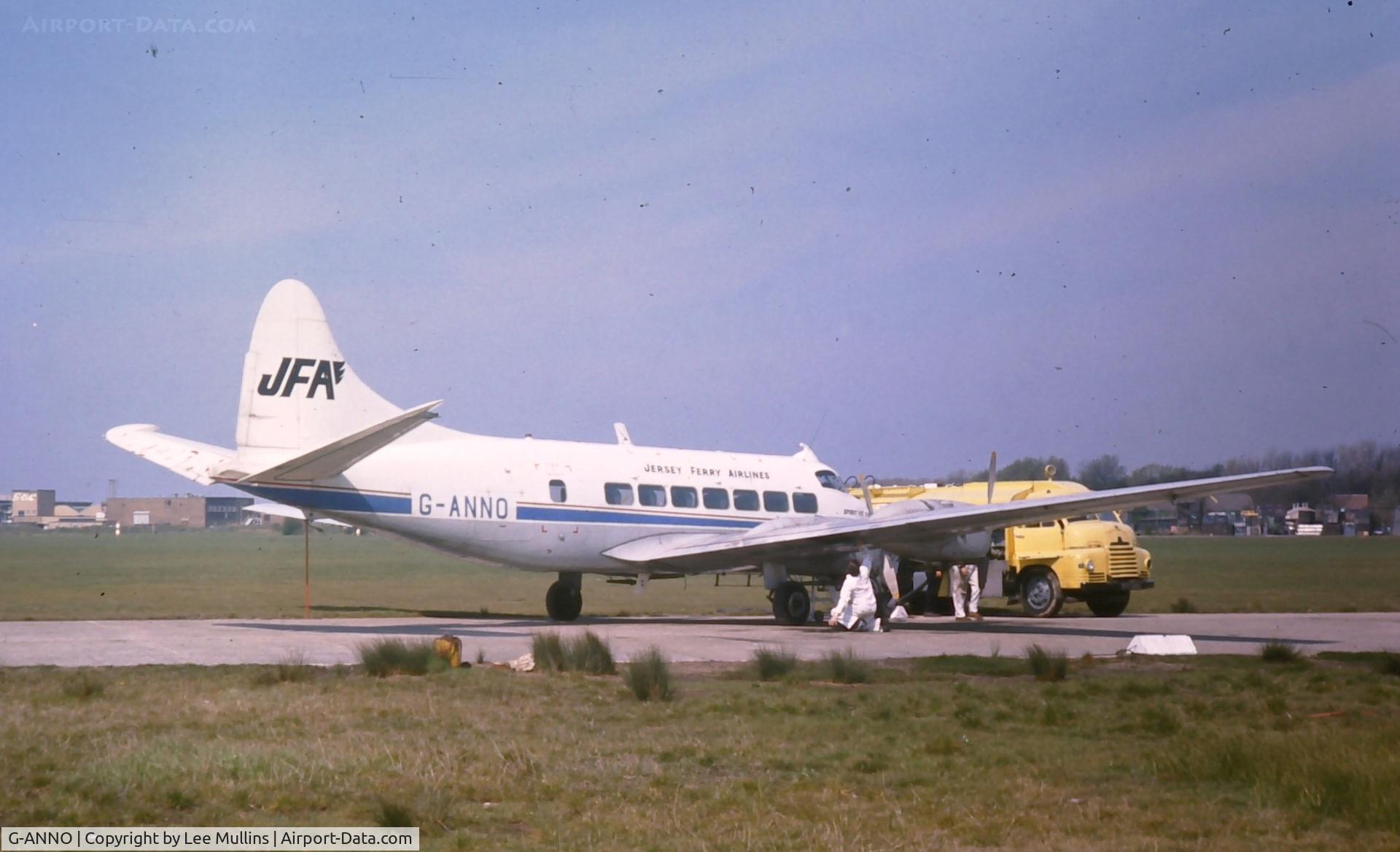 G-ANNO, 1954 De Havilland DH-114 Heron 1B/C C/N 14049, JFA at Portsmouth C1970