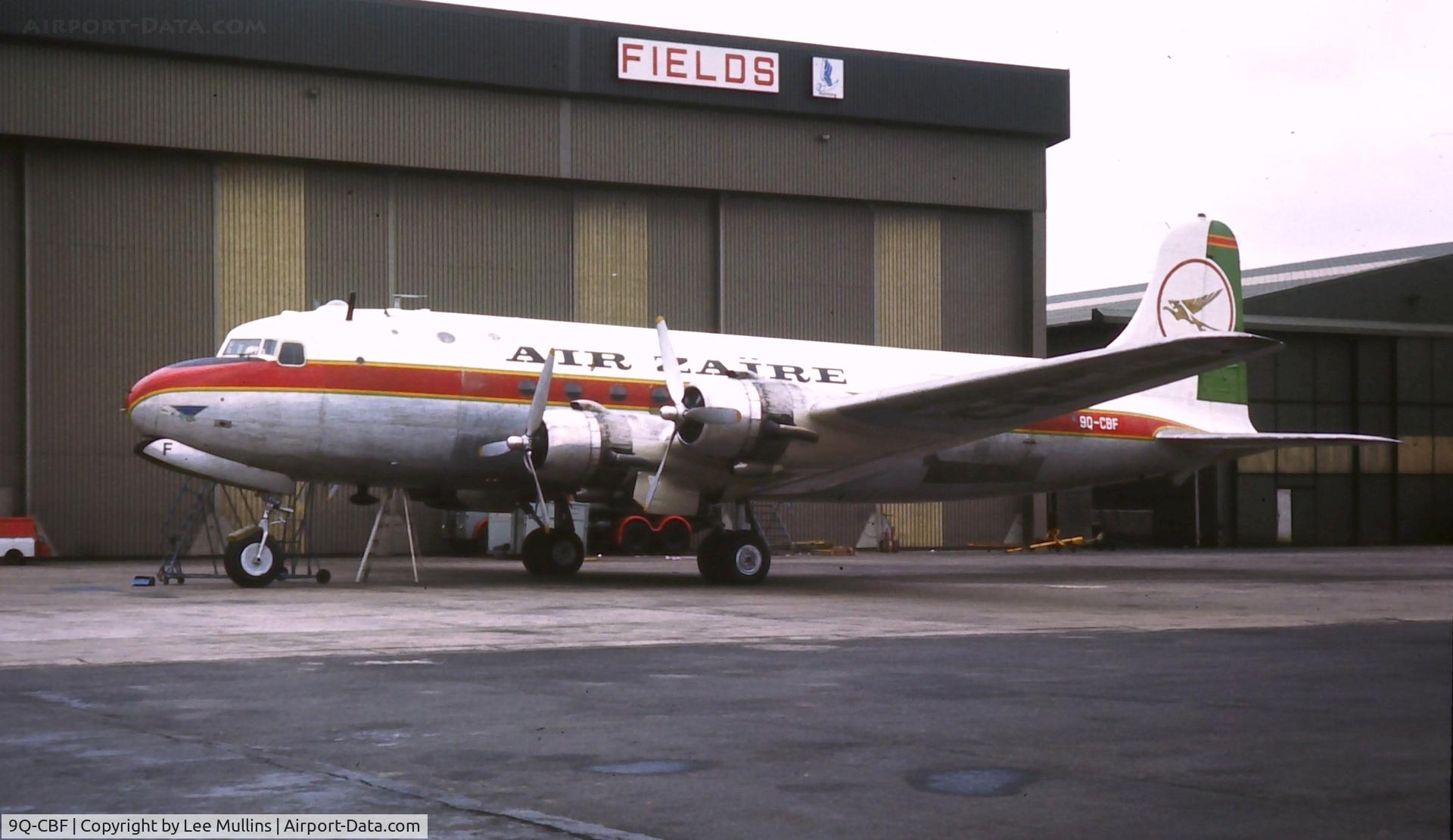 9Q-CBF, 1946 Douglas DC-4-1009 Skymaster C/N 42933, Air Zaire at East Midlands C1972