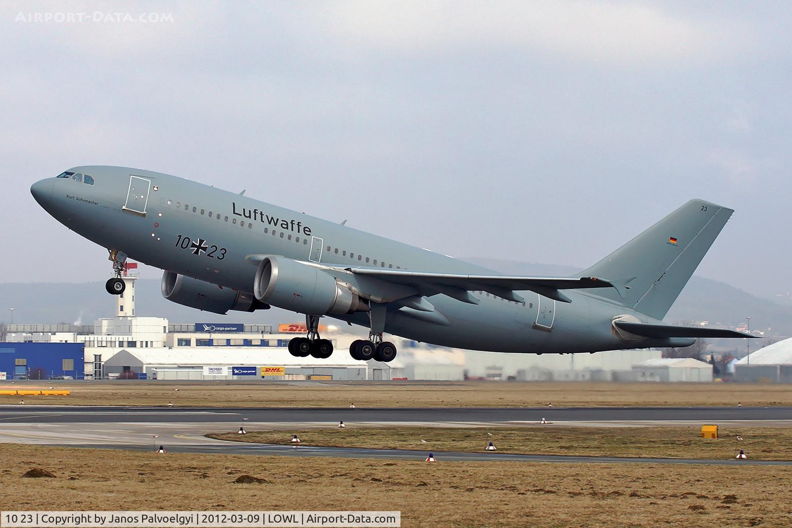 10 23, 1989 Airbus A310-304 C/N 503, German Airforce Airbus A310-304 take off in LOWL/LNZ