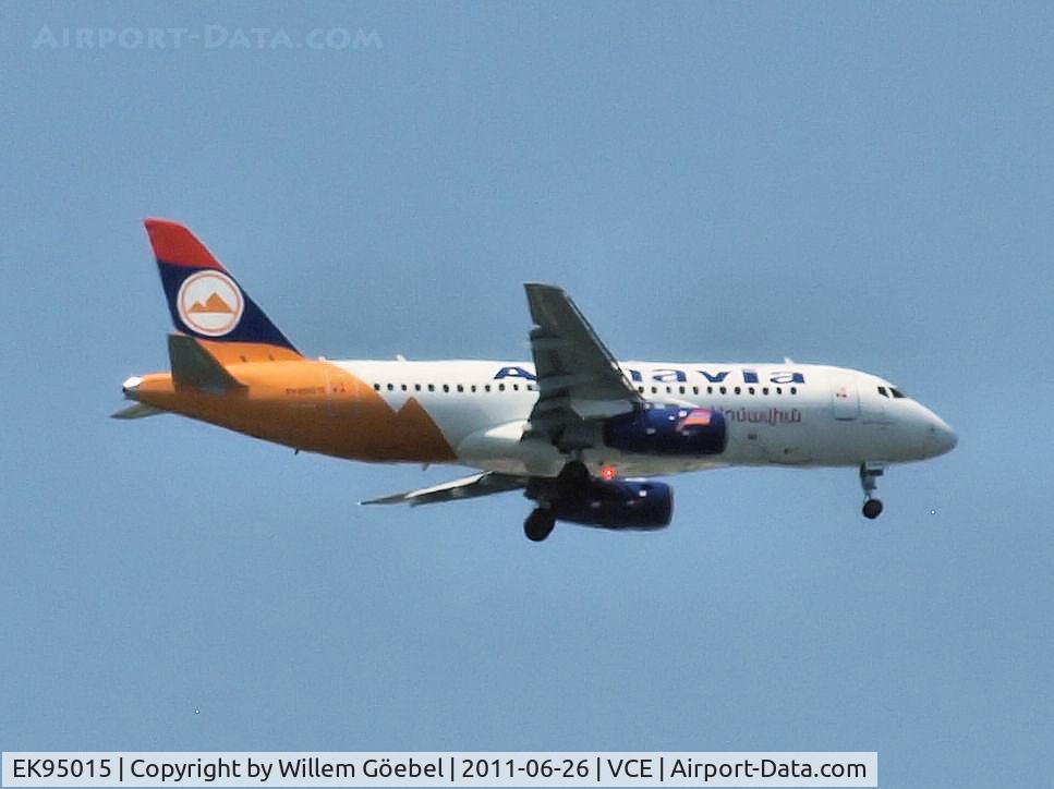 EK95015, 2011 Sukhoi SuperJet 100-95 C/N 95007, Landing on Venice airport.