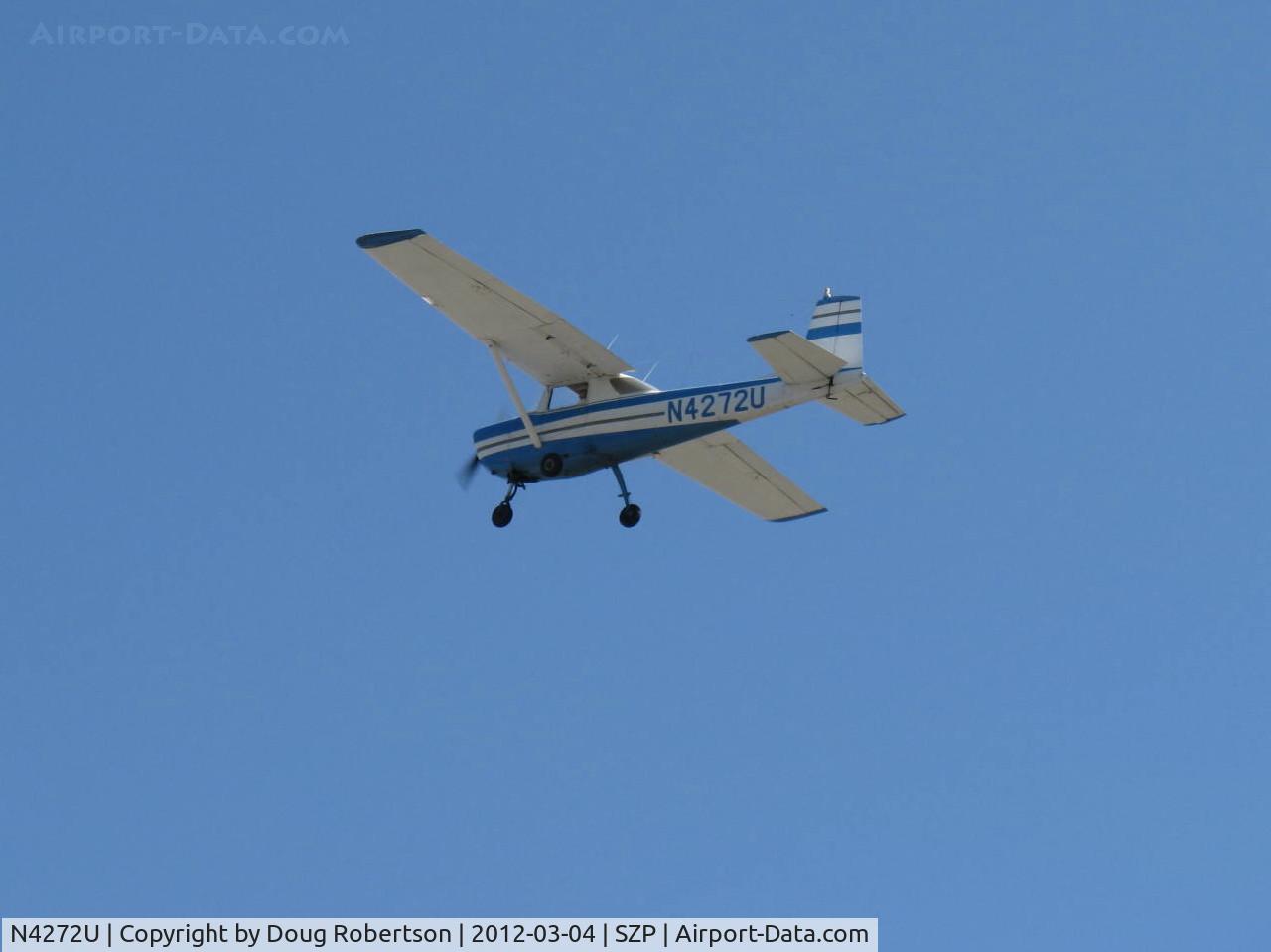 N4272U, 1963 Cessna 150D C/N 15060272, 1963 Cessna 150D, Continental O-200 100 Hp, takeoff climb Rwy 04