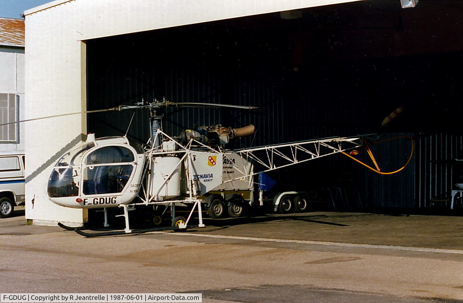 F-GDUG, Aerospatiale SA-318C Alouette Astazou C/N 1907, TECNAVIA Nancy France