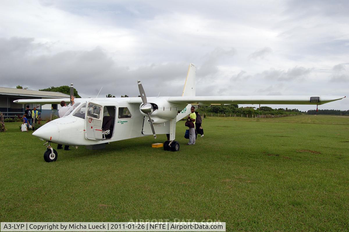 A3-LYP, 1977 Britten-Norman BN-2A-27 Islander C/N 821, At Eu'a