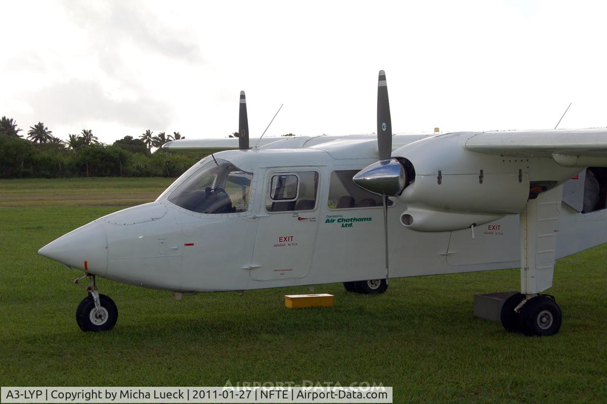 A3-LYP, 1977 Britten-Norman BN-2A-27 Islander C/N 821, At Eu'a