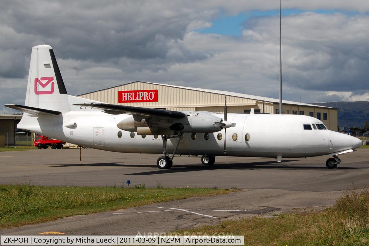 ZK-POH, 1984 Fokker F-27-500 Friendship C/N 10680, At Palmerston North