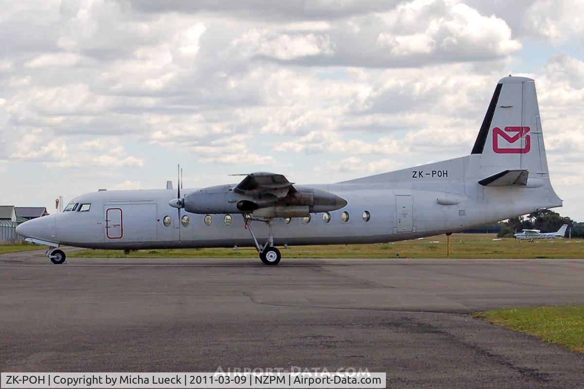 ZK-POH, 1984 Fokker F-27-500 Friendship C/N 10680, At Palmerston North