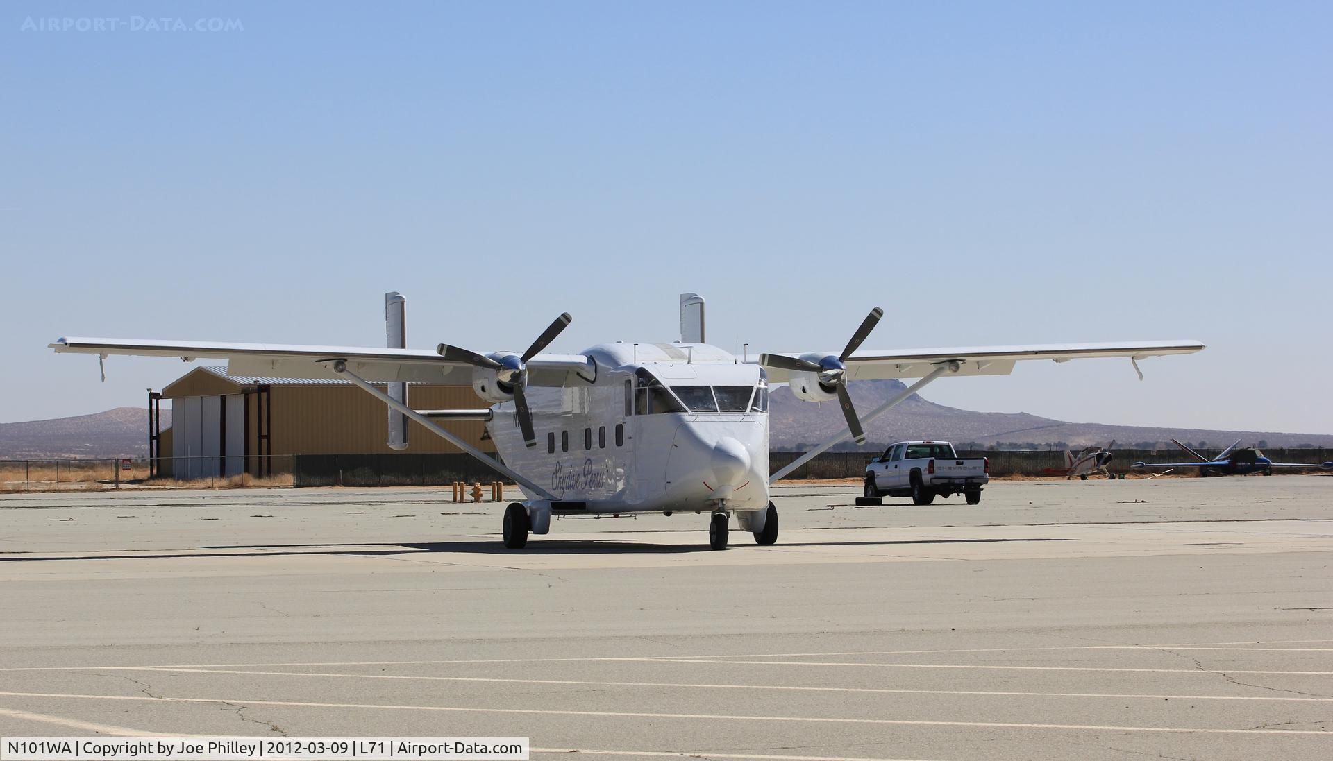 N101WA, 1969 Short SC-7 Skyvan 3 C/N SH.1859, Just finished a job at Edwards AFB