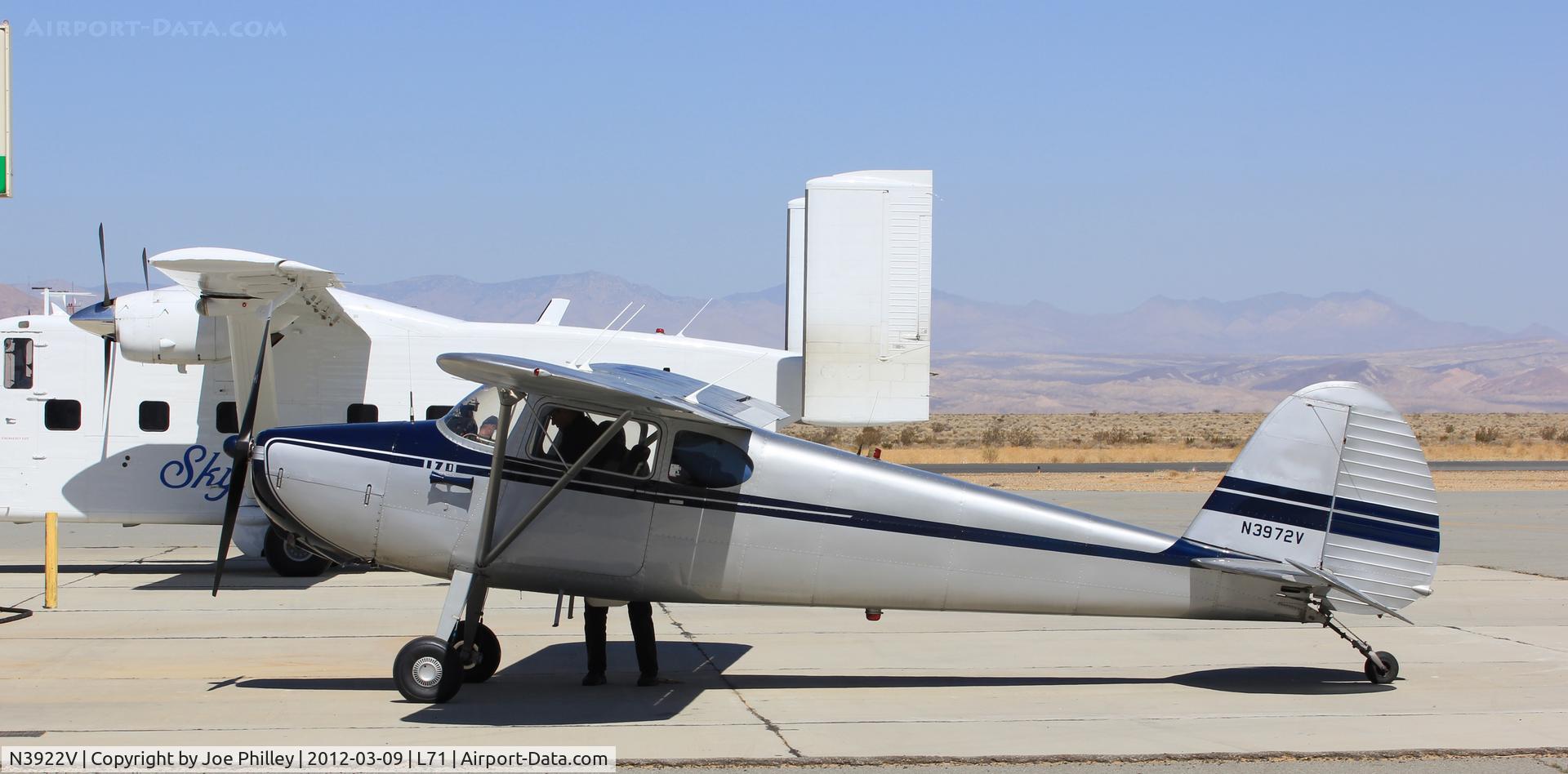 N3922V, 1948 Cessna 170 C/N 18232, Stopping for lunch on her way to Chicken strip