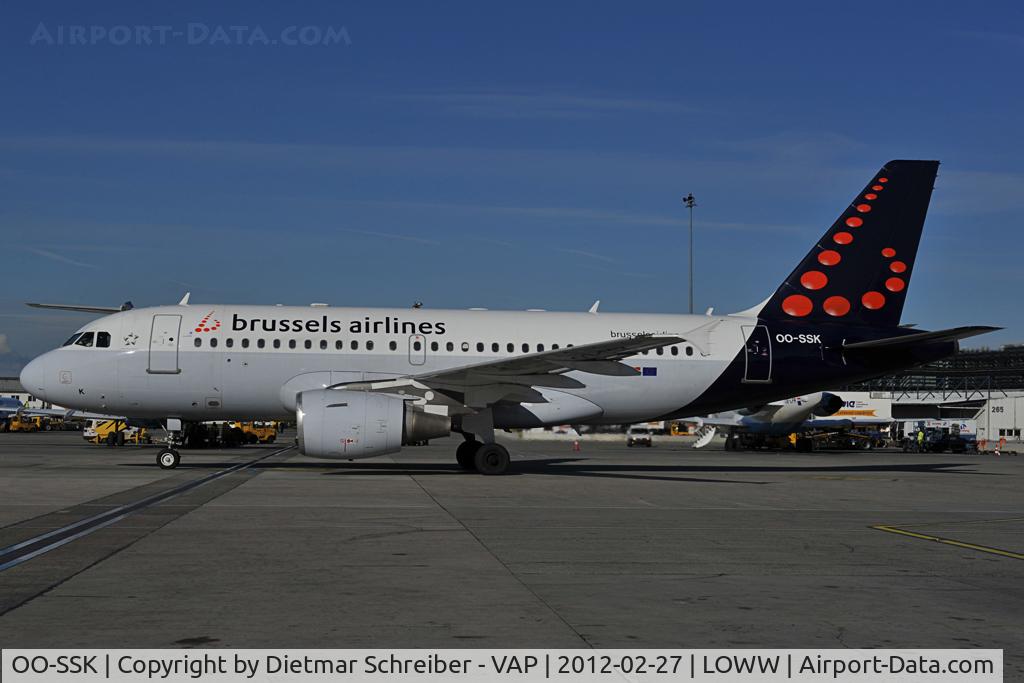 OO-SSK, 2000 Airbus A319-112 C/N 1336, Brussels Airlines Airbus A319