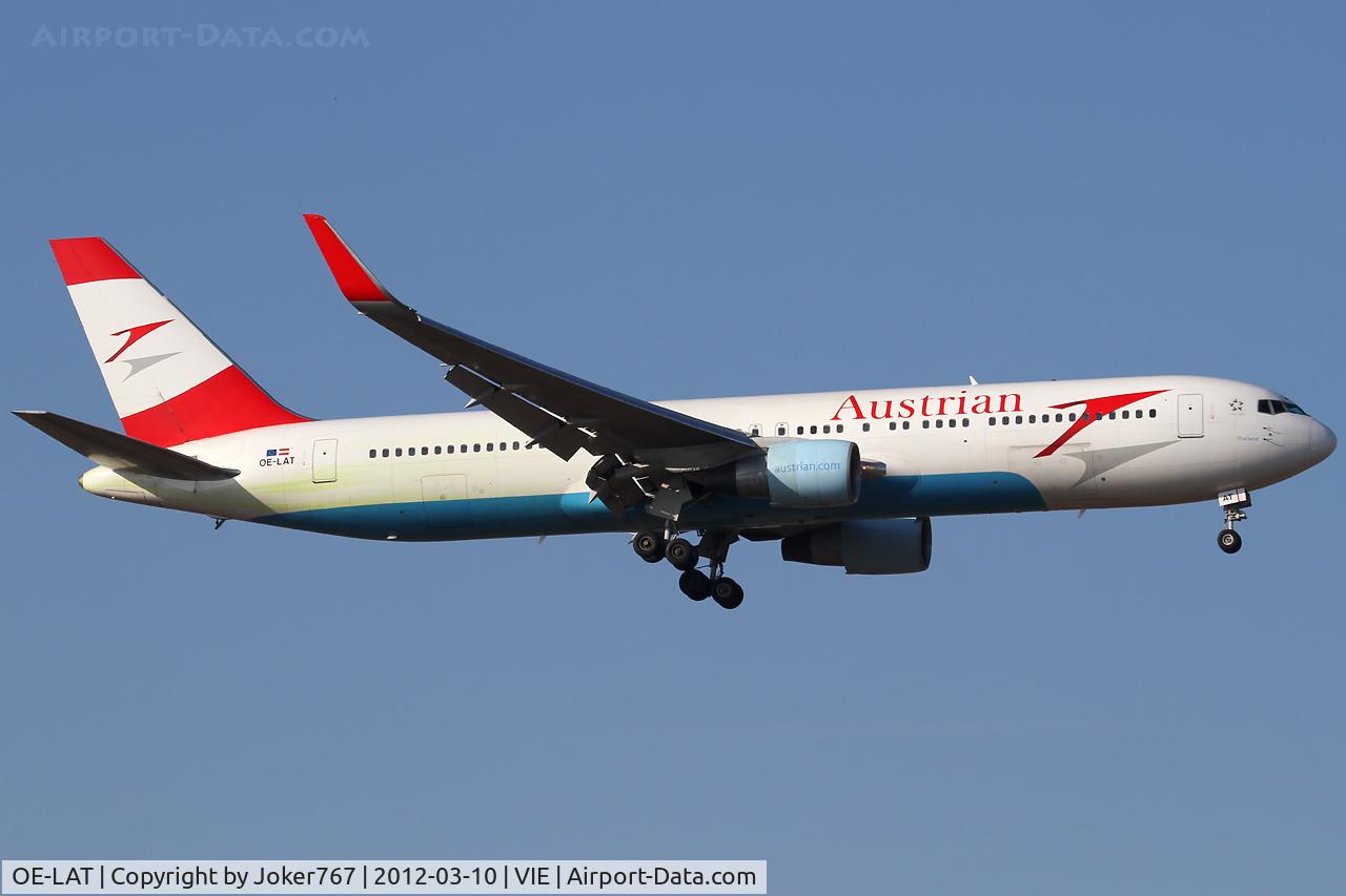 OE-LAT, 1991 Boeing 767-31A C/N 25273, Austrian Airlines
