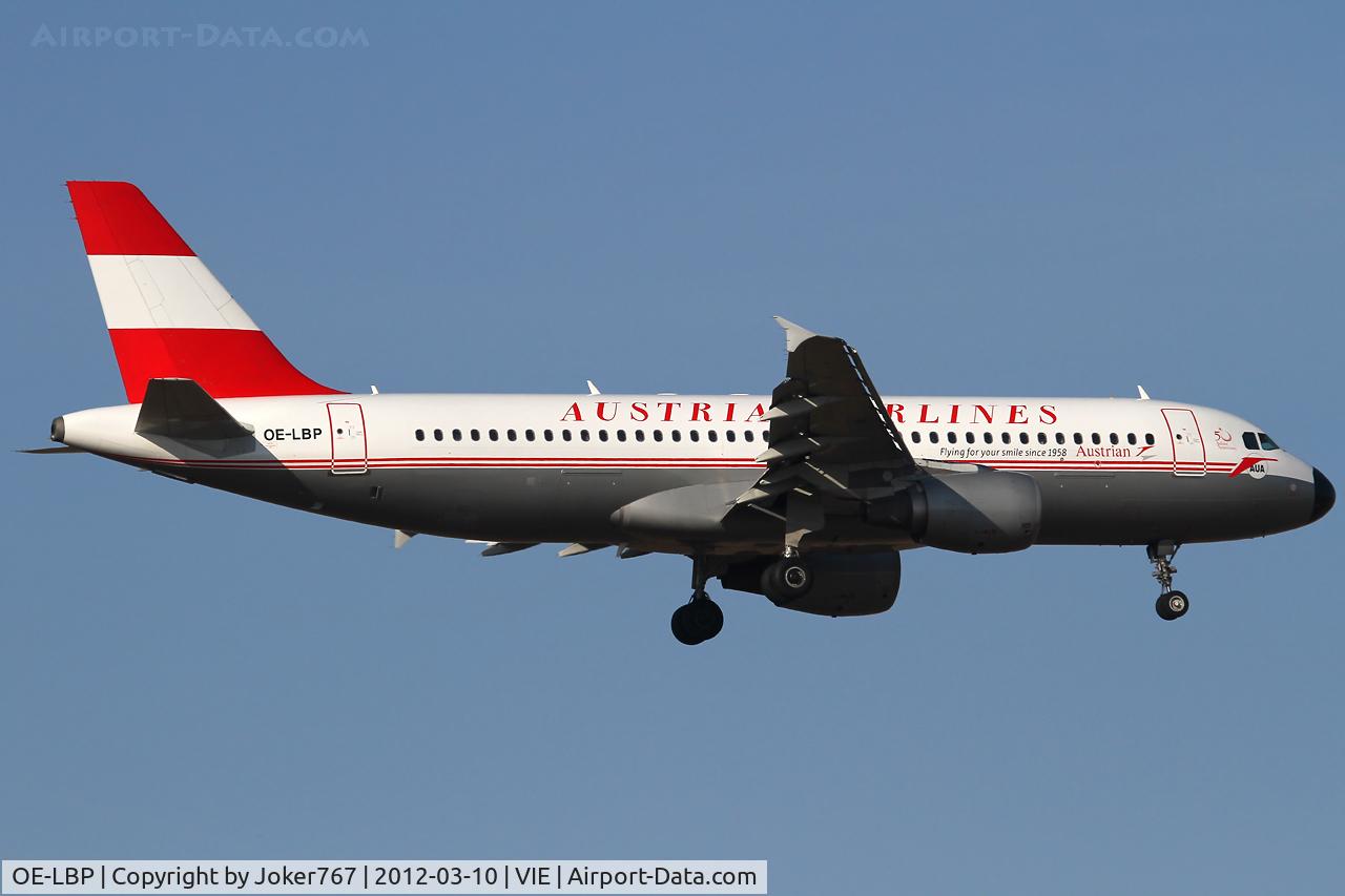 OE-LBP, 1998 Airbus A320-214 C/N 797, Austrian Airlines