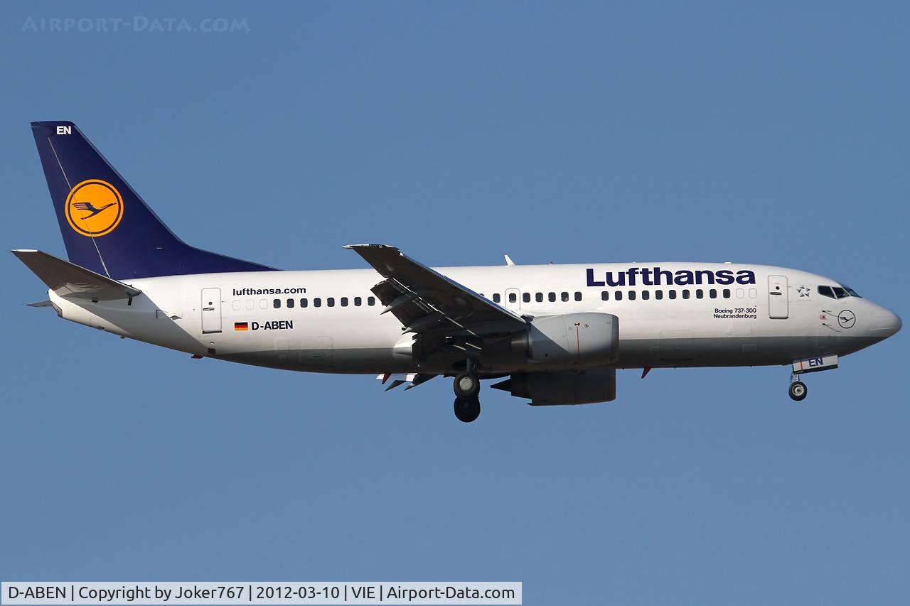 D-ABEN, 1991 Boeing 737-330 C/N 26428, Lufthansa