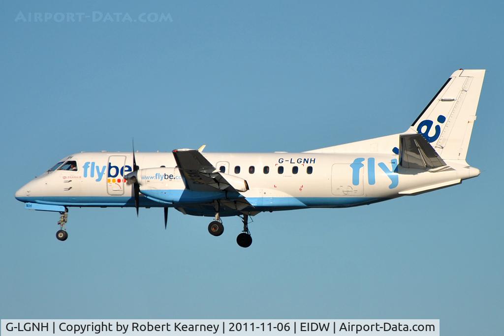 G-LGNH, 1993 Saab SF340B C/N 340B-333, On short finals for r/w 28