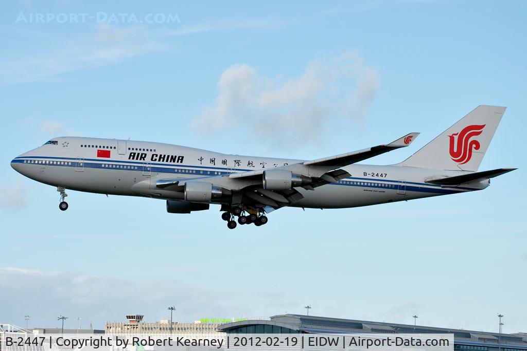 B-2447, 1995 Boeing 747-4J6 C/N 25883, Vice President's arrival into Dublin