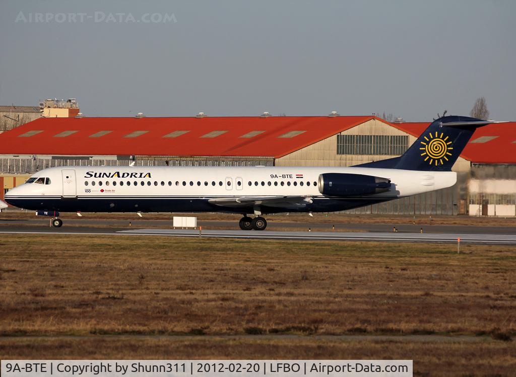 9A-BTE, 1992 Fokker 100 (F-28-0100) C/N 11416, Ready for departure... OLT flight...
