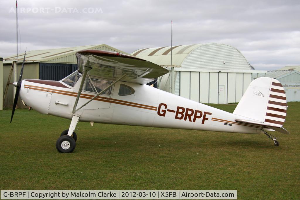 G-BRPF, 1946 Cessna 120 C/N 9902, Cessna 120, Fishburn Airfield, March 2012.