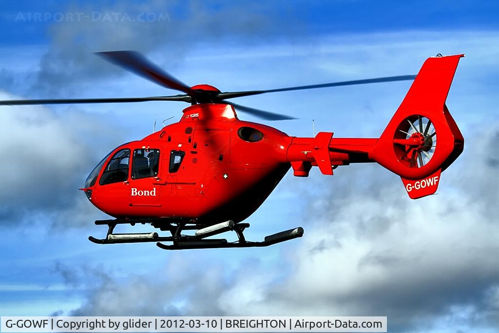 G-GOWF, 2009 Eurocopter EC-135T-2+ C/N 0785, Surprise visitor calling in for fuel on his way to Gloucester from Aberdeen