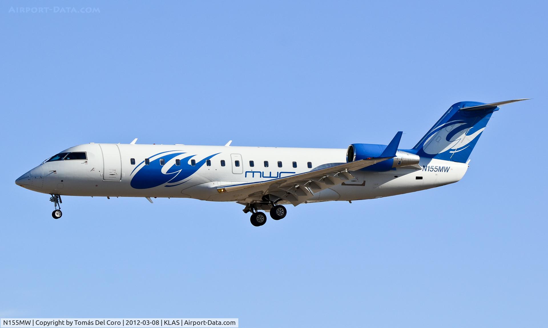 N155MW, 1993 Bombardier CRJ-200LR (CL-600-2B19) C/N 7021, N155MW 1993 Bombardier CL-600-2B19 C/N 7021 - Michael Waltrip Racing Holdings LLC

- Las Vegas - McCarran International (LAS / KLAS)
USA - Nevada, March 8, 2012
Photo: Tomás Del Coro