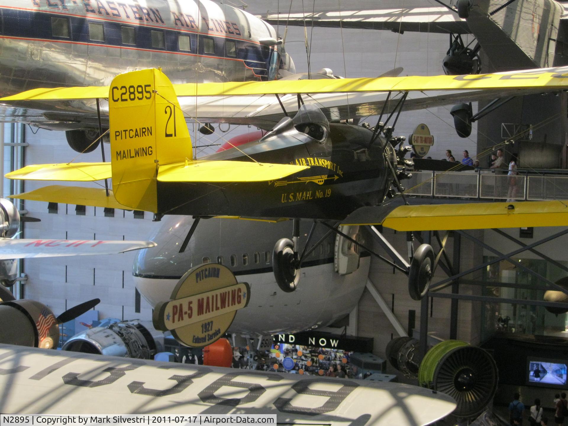 N2895, 1927 Pitcairn PA-5 Mailwing C/N 1, Eastern Air Transport - Smithsonian Institution's National Air and Space Museum - Washington DC