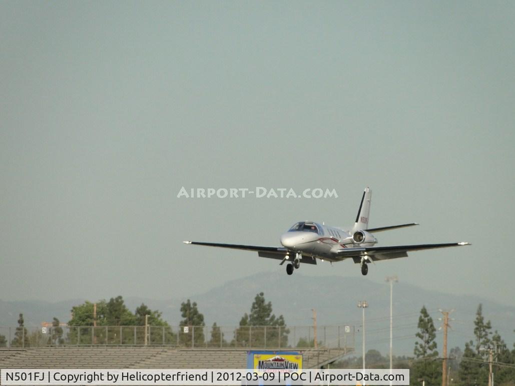 N501FJ, Cessna 501 Citation I/SP C/N 501-0167, On final for 26L