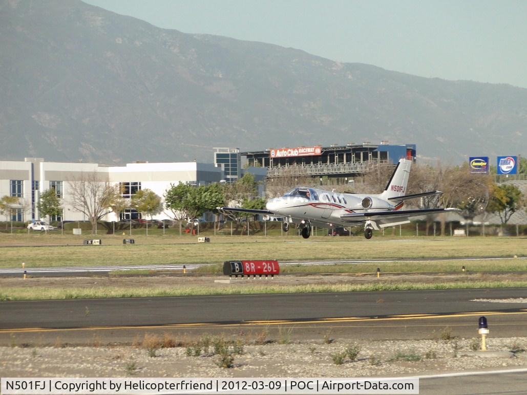 N501FJ, Cessna 501 Citation I/SP C/N 501-0167, Almost down on the runway