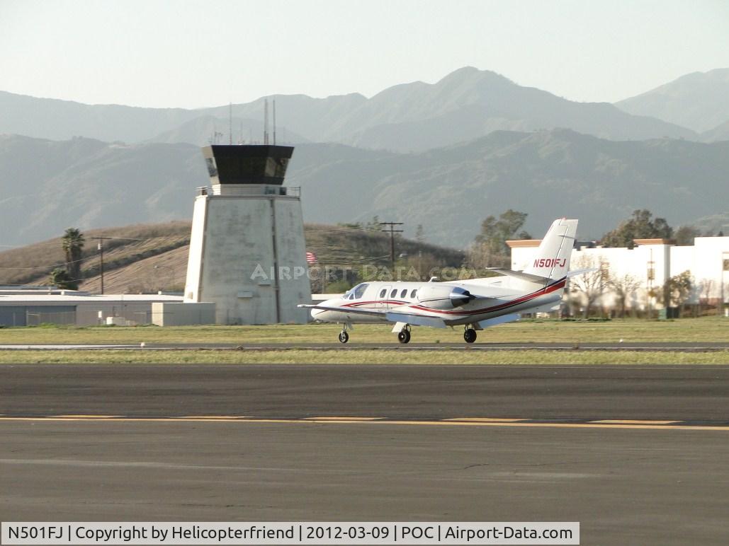 N501FJ, Cessna 501 Citation I/SP C/N 501-0167, After a gentle set down, reversing the engines to slow down