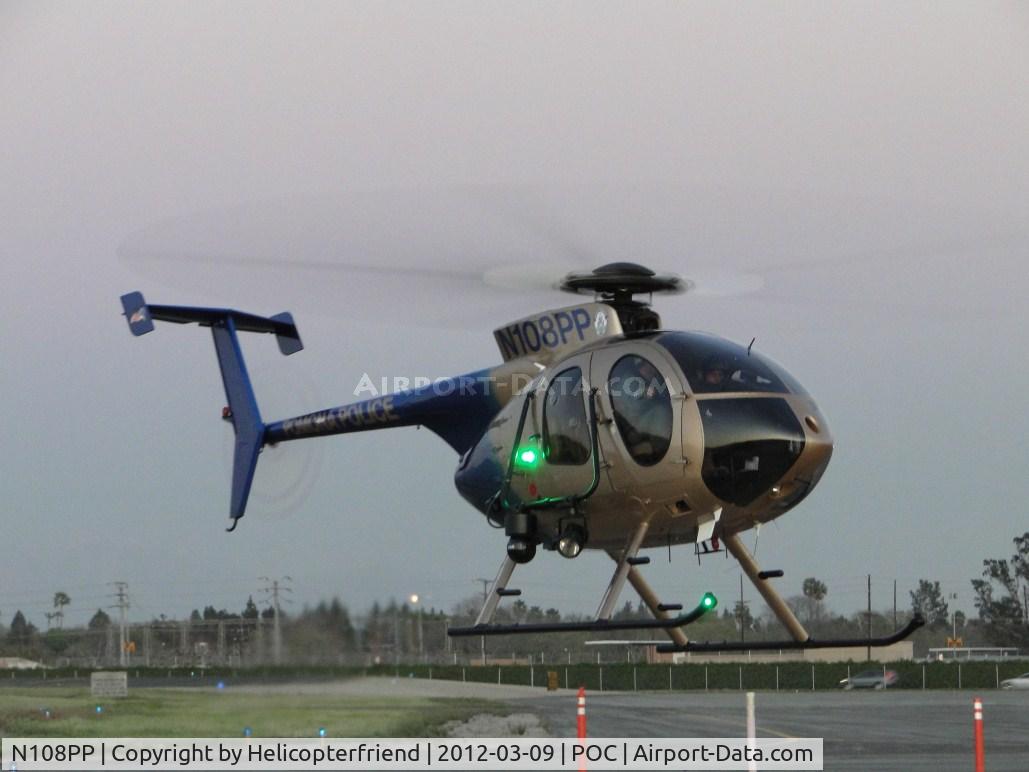 N108PP, 2008 MD Helicopters 369E C/N 0578E, Showing me the new LED running lights on the starboard side