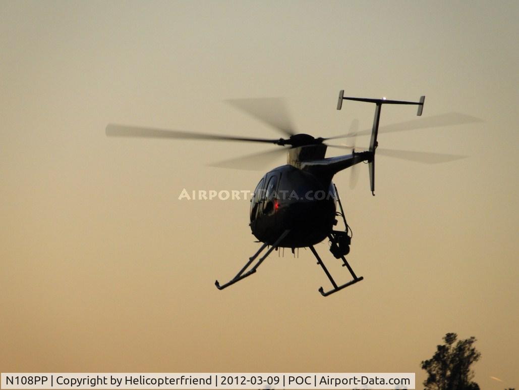 N108PP, 2008 MD Helicopters 369E C/N 0578E, Heading out westbound before turning southbound to patrol the City of Pomona