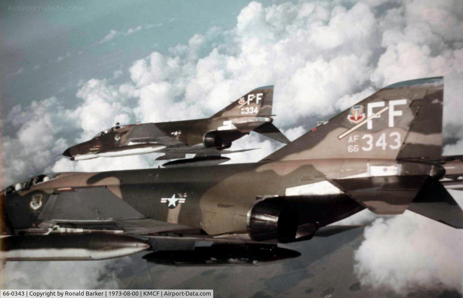 66-0343, 1966 McDonnell F-4E Phantom II C/N 2683, MacDill Aug 1973