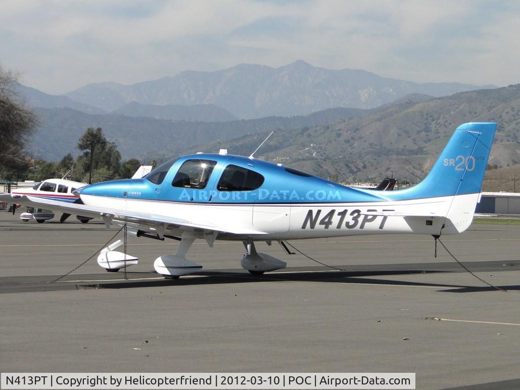 N413PT, Cirrus SR20 GTS C/N 2133, Tied down & Parked in transient parking