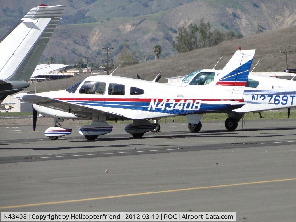 N43408, 1984 Piper PA-28-161 C/N 28-8416048, Tied down & Parked in transient parking