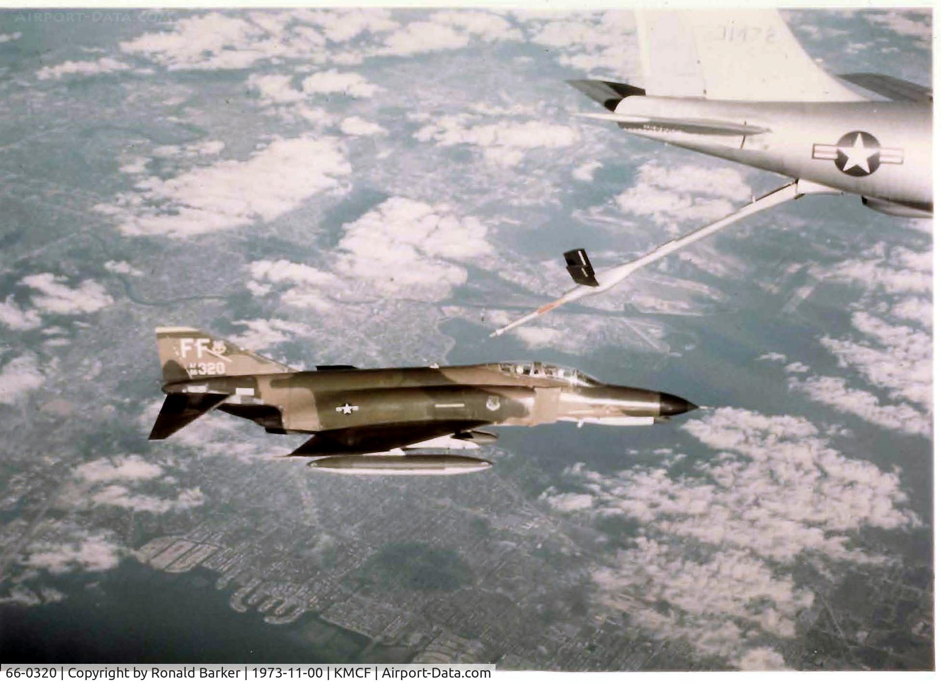 66-0320, 1966 McDonnell F-4E Phantom II C/N 2562, Air refueling Nov 1973