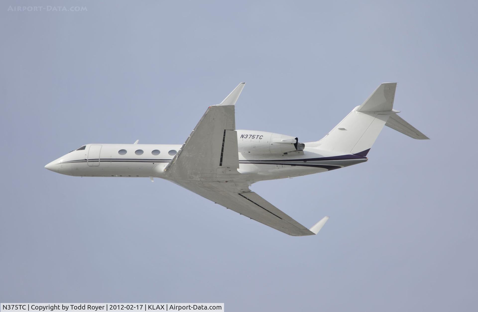 N375TC, 1990 Gulfstream Aerospace G-IV C/N 1133, Departing LAX on 25L