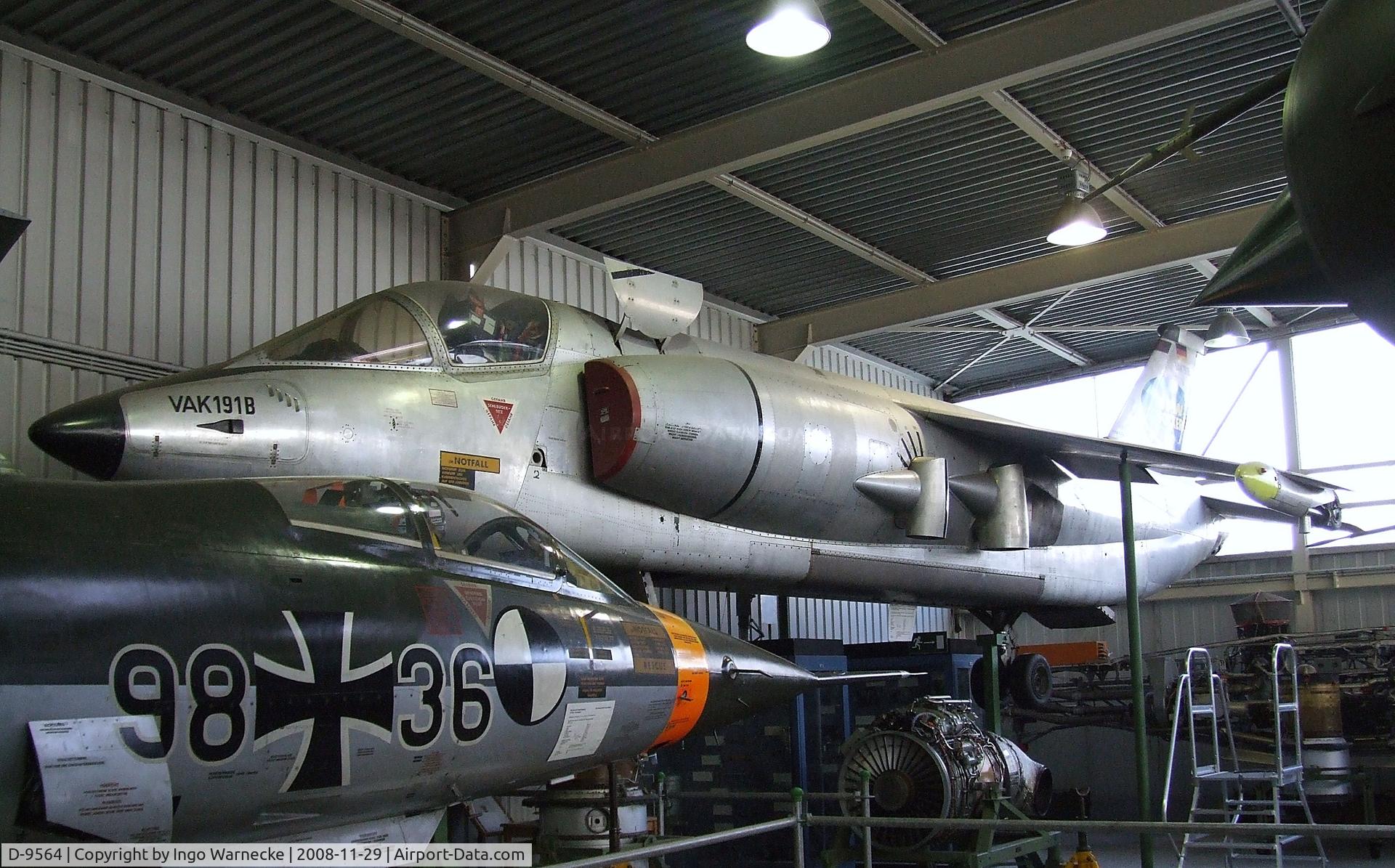 D-9564, 1971 VFW-Fokker VAK-191B C/N V2, VFW-Fokker VAK-191B at the Wehrtechnische Studiensammlung, Koblenz