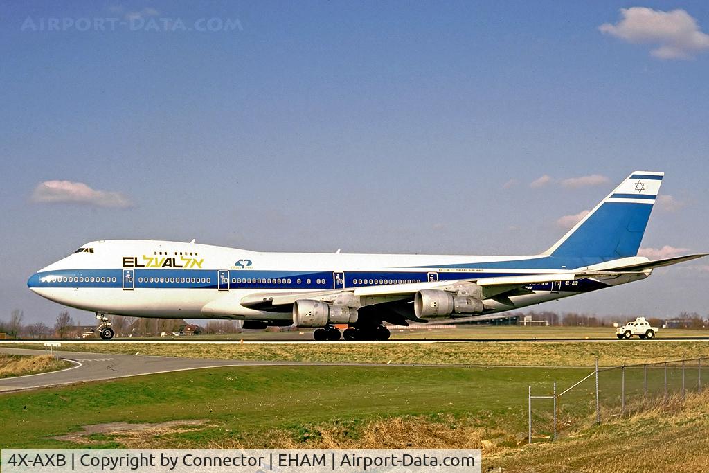 4X-AXB, 1971 Boeing 747-258B C/N 20274, Followed by an armoured police vehicle.