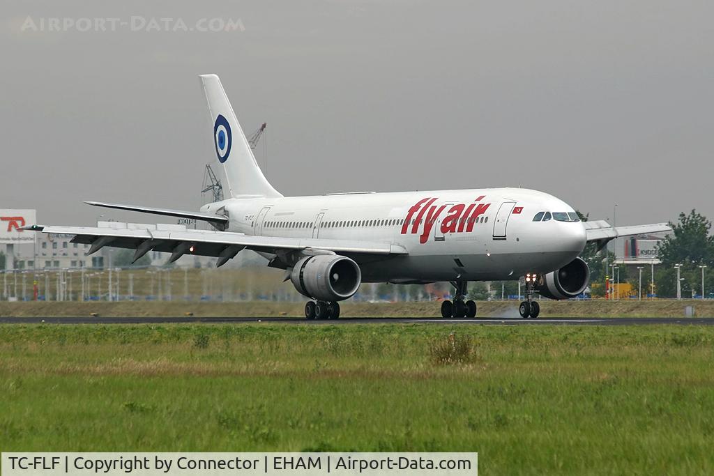 TC-FLF, 1982 Airbus A300B4-2C C/N 194, Arriving at Amsterdam.