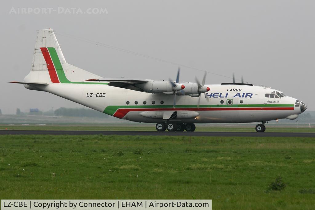 LZ-CBE, 1965 Antonov An-12B C/N 6343708, Arriving in Amsterdam.