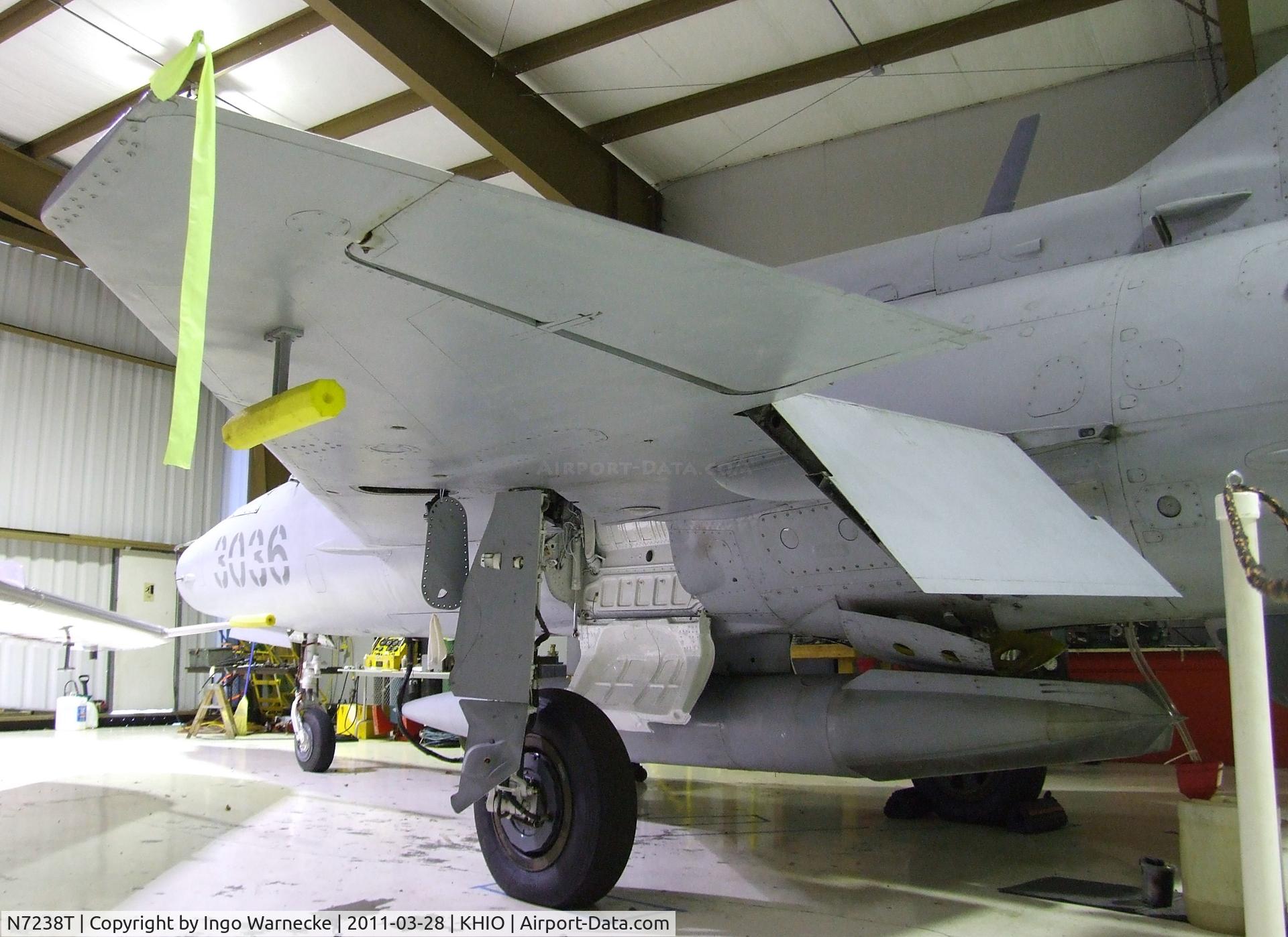 N7238T, 1974 Mikoyan-Gurevich MIG-21UM C/N 3036, Mikoyan i Gurevich MiG-21UM MONGOL-B at the Classic Aircraft Aviation Museum, Hillsboro OR