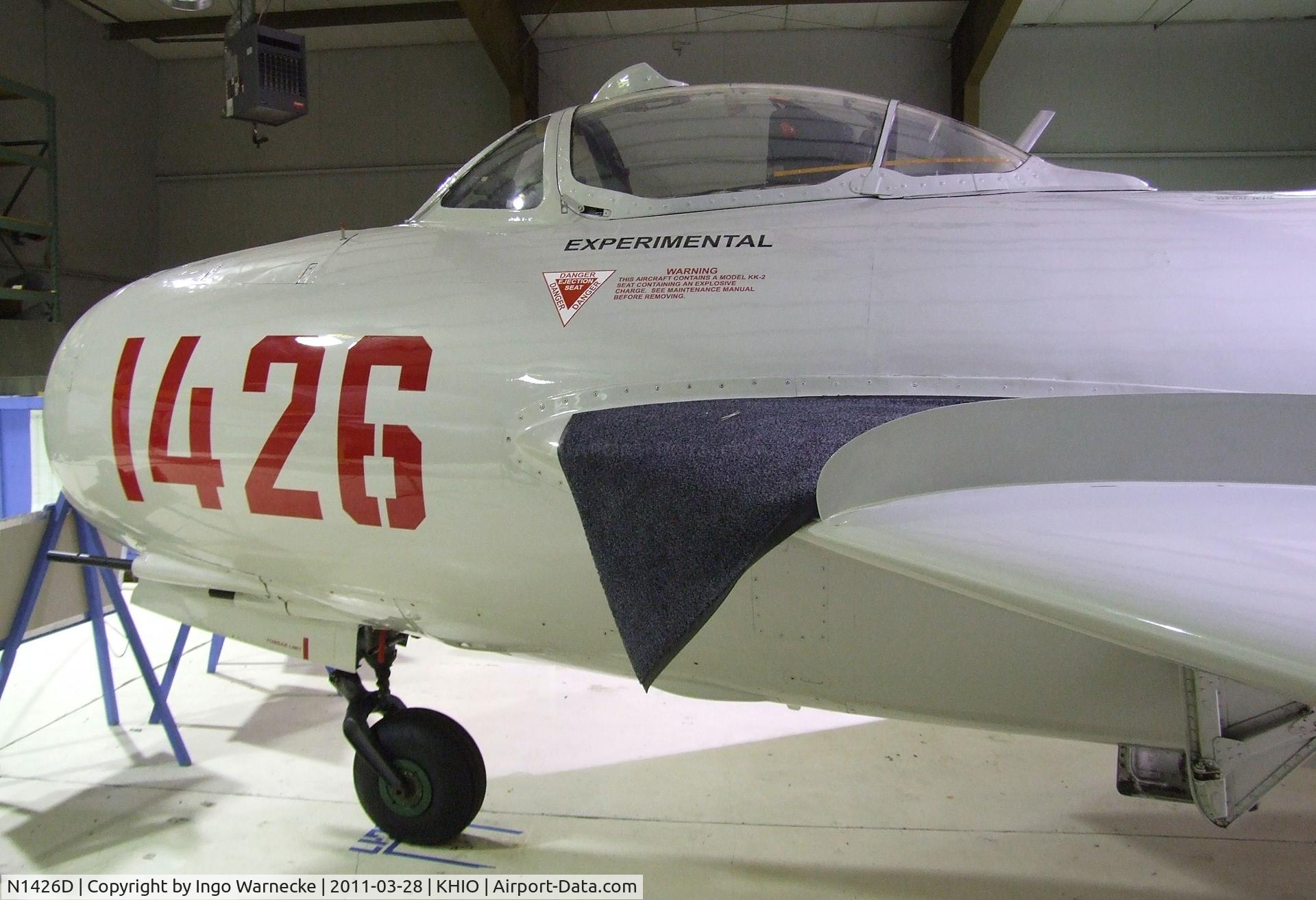 N1426D, Mikoyan-Gurevich MiG-17 (LIM-5) C/N 1C-14-26, Mikoyan i Gurevich MiG-17F FRESCO-C (PZL-Mielec LIM-5) at the Classic Aircraft Aviation Museum, Hillsboro OR