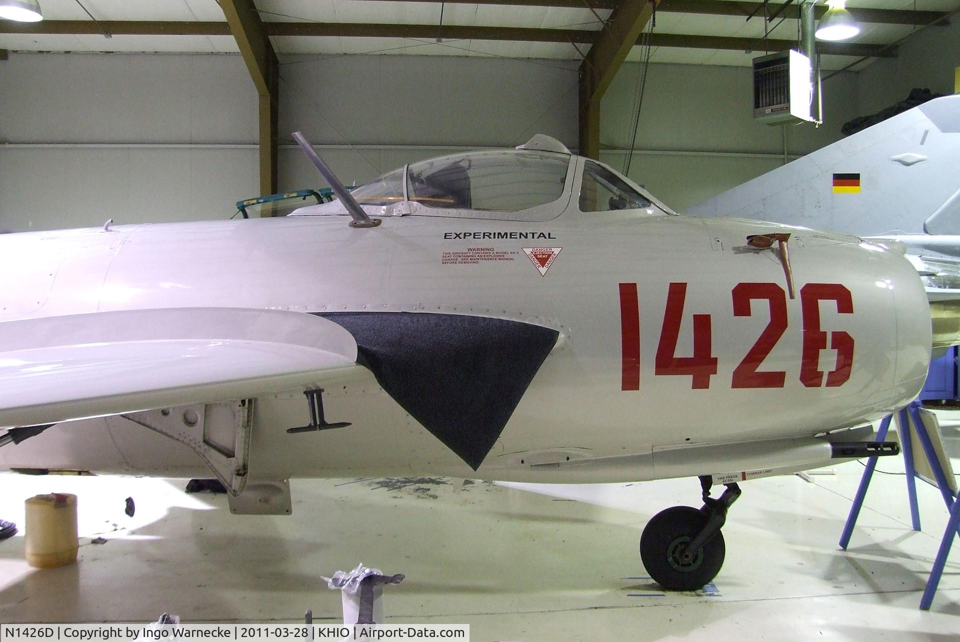 N1426D, Mikoyan-Gurevich MiG-17 (LIM-5) C/N 1C-14-26, Mikoyan i Gurevich MiG-17F FRESCO-C (PZL-Mielec LIM-5) at the Classic Aircraft Aviation Museum, Hillsboro OR