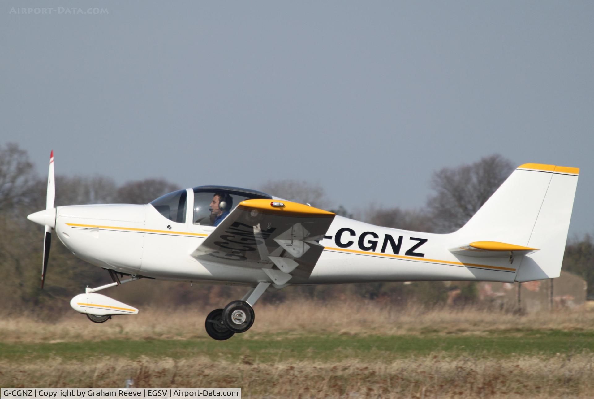 G-CGNZ, 2007 Europa XS Tri-Gear C/N A190, Departing from Old Buckenham.