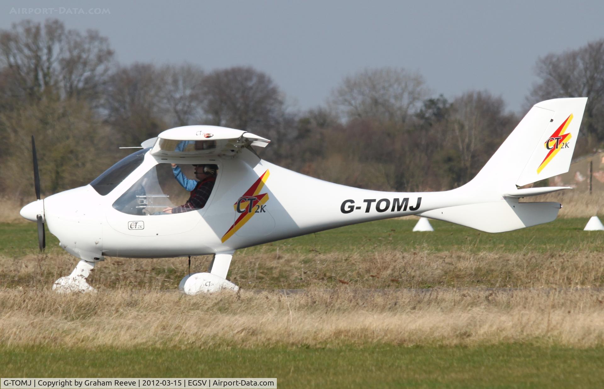 G-TOMJ, 2003 Flight Design CT2K C/N 7975, Just landed.