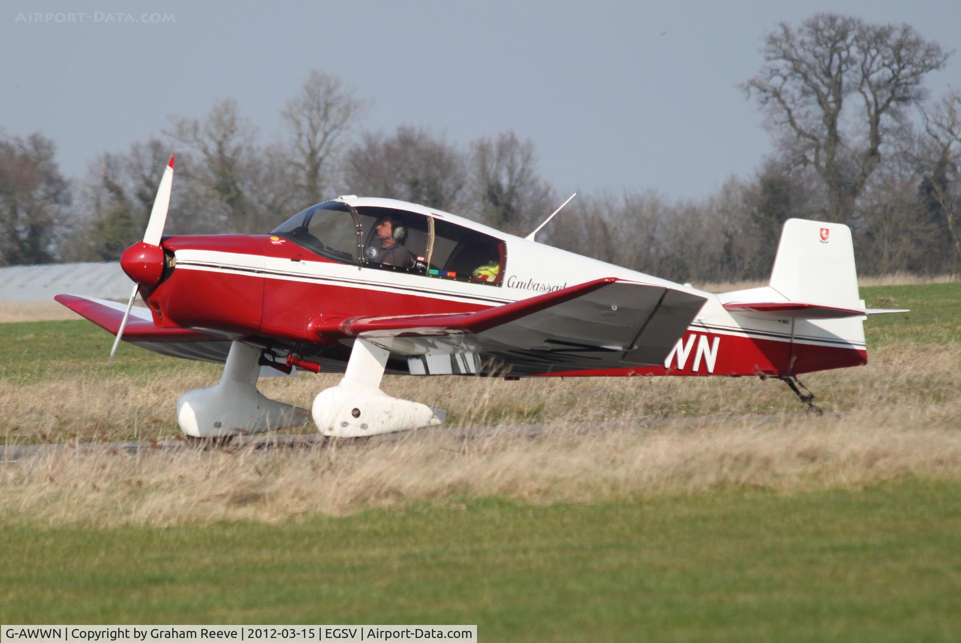 G-AWWN, 1963 Jodel DR-1050 Ambassadeur C/N 398, Just landed.